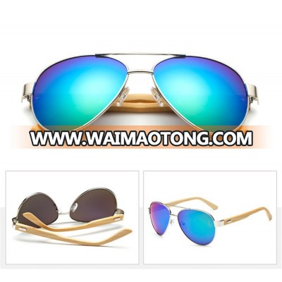 2017 New Brand Bamboo Sunglasses Women Men Gradient Mirrored Sun Glasses Anti UV 400 Spectacles Wooden Eyewear CA5616