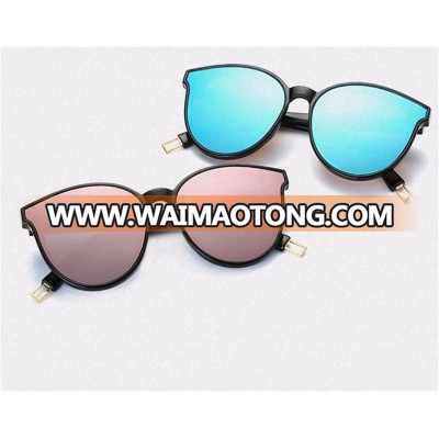 New Fashion Cateye Sunglasses Transparent Frame Women Men Mirror Sun Glasses Eyewear MK179