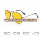 Vintage Classic Sun Glasses Metal Frame Sunglasses Yellow Driver Night Vision Goggle Eyewear MK952